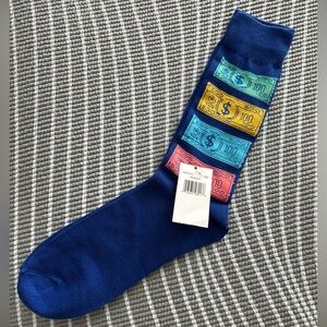 Colorful Money Print Men's Socks